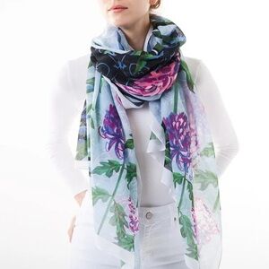 Isabella Sewart Gardner Museum Floral Art Scarf | Sheer Botanical Print